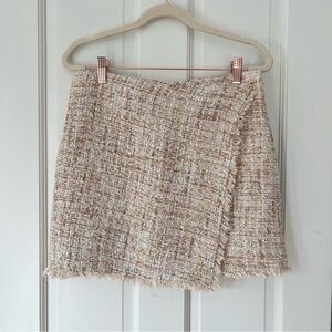NWT Forever 21 Cream Tweed Shimmer Mini Skirt